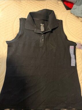 Cherokee Black Girls' Sleeveless Polo Top
